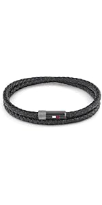 Tommy Hilfiger Jewelry Men's Leather Bracelet Black - 2790262S