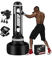 NZQXJXZ Kids Punching Bag- 65IN Inflatable Boxing Bag with Boxing Gloves for Practicing MMA Karat...