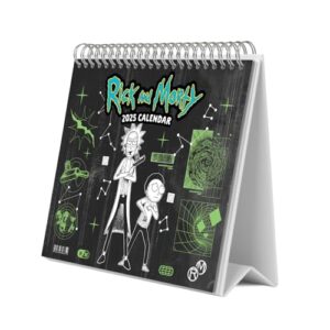 Grupo Erik Rick And Morty Desk Calendar 2025 | 8 x 7 inches - 20 x 17 cm | 12 Month Desk Planner
