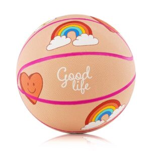The Magic Toy Shop Basketball Size 7 Girls Basketball Indoor/Outdoor Play Children Basketball Durable Rubber Material Basketball