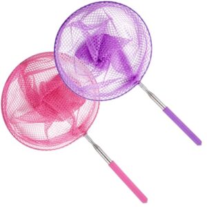 A1FISHER Set of 2/4 Butterfly Fishing Nets for Kids Extendable(14.2'' to 32.7'')