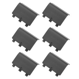 LT Easiyl 6pcs Battery Door Cover Battery Pack Back Cover Shell Lid Compatible with XBox One Wireless Controller Replacement Battery Back Cover Shell Plastic Black
