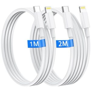1M+2M 2Pack USB C to Lightning Cable