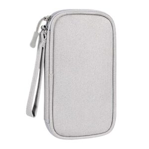FAVORTALK Pouch Bag Travel Electronics Organiser Protable Tech Pouch for Powerbank Hard Disk Charger Universal Carry Shockproof Cable Bag for Earphone Cables