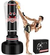 NZQXJXZ Boxing Bag 165cm Inflatable Punching bag for kids with Boxing Gloves for Practicing MMA K...