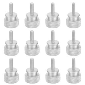sourcing map 12pcs M3x10mm Knurled Thumb Screw Computer Case Threaded Hand Tighten Screws Aluminum Alloy for PC Case