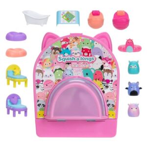 Squish-a-longs by Original Squishmallows Party Pack On-the-Go Playset - Series 1 - Three 1-Inch Mini-Squish with 9 Furnishings - Collect