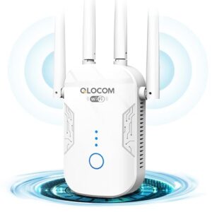 2025 Newest WiFi Booster Range Extender 1200Mbps WiFi Extender Booster Dual Band 5GHz & 2.4GHz Wireless Internet Booster/Hotspot with Wider Coverage