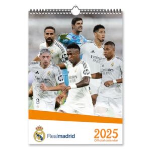 2025 Calendar Real Madrid FC Month to View A3 Football Calendar Official Produc