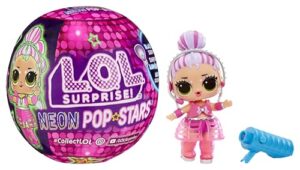 L.O.L. Surprise! Neon Pop Stars Tots - 1 Doll with Magical Blacklight Surprises