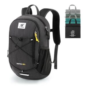 SKYSPER Foldable Small Backpack – 20L Lightweight Hiking Daypack with Chest Belt Packable Travel Rucksack for Women Me