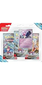 Pokémon TCG: Scarlet & Violet—Stellar Crown 3-Pack Blister - Tinkaton (3 Booster Packs & Foil Pro...