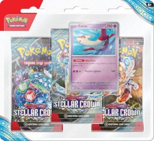 Pokémon TCG: Scarlet & Violet—Stellar Crown 3-Pack Blister - Latias (3 Booster Packs & Foil Promo Card)