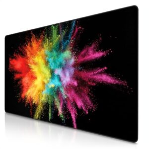 TITANWOLF - XXL Mouse Mat - Mouse Pad 1200 x 600 x 3mm –Speed Gaming Mouse Pad - Extra Large - Table Mat Large Size - improved Precision and Speed – Design color explosio