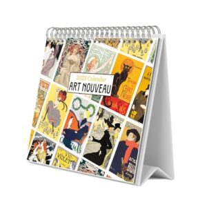 Grupo Erik Desk Calendar 2025 - Art Nouveau | 8 x 7 inches - 20 x 17 cm | 12 Month Desk Planner