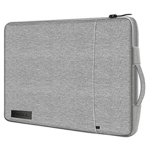 iSOUL 14-15.6 inch Shock Resistant Laptop Sleeve Case Briefcase Bag [Accessory Pocket] Compatible for Laptop Waterproof Case Cover for MacBook Pro/Surface Book/XPS 15 /Chromebook/HP/Lenovo Grey