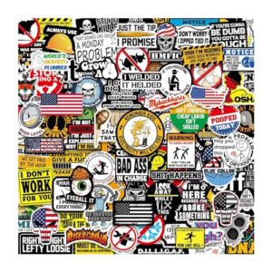 150 Hard Hat Stickers | Waterproof Blue Collar Stickers | Funny Tool Box Stickers for Adults | Creative Helmet Stickers | Hardhat Stickers for Construction