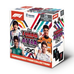 Topps Turbo Attax Formula 1 2024 - Jumbo Box - 16 packets per box (160 cards) with a guaranteed LE and Black Edge card inside every box - Online Exclusive Product!