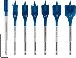 Bosch 7x EXPERT Self Cut Speed Spade Drill Bit Set (for Softwood