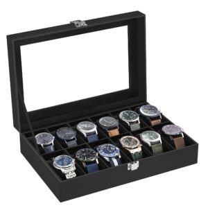 SONGMICS Watch Box with 12 Slots