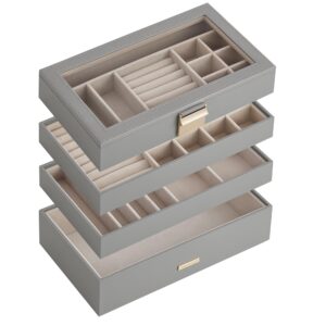 SONGMICS Stackable Jewellery Trays