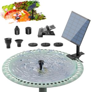 SUJFEE 2.5 W Solar Water Fountain with Clip for DIY Garden