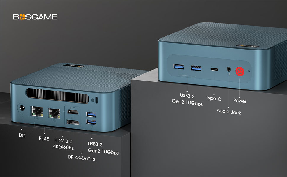 BOSGAME Intel Mini PC P2 Core i7 12700H 32GB DDR4 512GB SSD