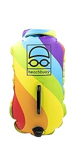 swim buoy open water, open water swim float, float swimming, dry bag float, dry bag for swimming
