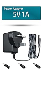 5V 1A 5W 1.8M Long Power Supply Adapter, AC DC Switching Adapter (Input 100-240V, Output 5Volt 1A...