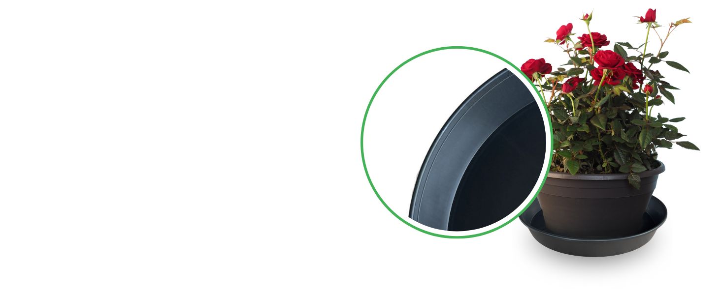 Thick and durable plastic pot saucer