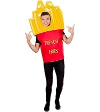 Adult French Fry Costume, French Fries Costume Adult, French Fries Halloween