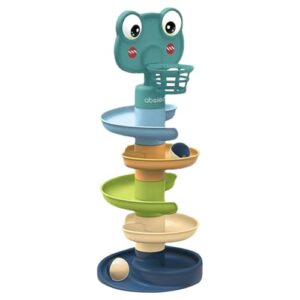 Ball Drop Tower Toy | Engaging Ball Ramp Playset | Creative Ball Drop Slide Toy | Stacking Ball Tower Toy | Spiral Ball Slide Toy | Compact Ball Drop Toy for Kids and Babies at Home and Daycare
