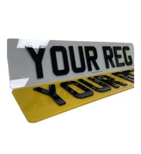 Premium Number Plates - PAIR OF 4D Laser 3MM/5MM Car Number Plates - Road Legal/MOT Compliant Registration Plates For Cars