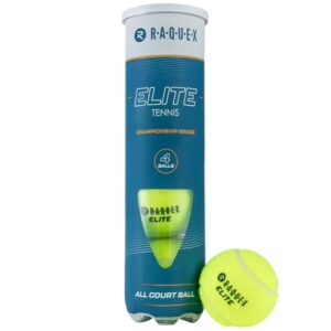 Raquex Elite Tennis Balls Tube of 4 – All Court Championship Tennis Balls