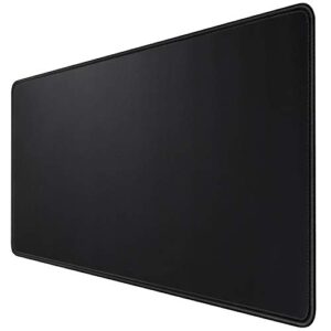 HIHUHEN Gaming Mouse Mat/Large Mouse Pad 800 x 400 x 3mm / XXL mouse pad/large size | improved precision and speed | rubber base for stable grip on smooth surfaces | non-slip (80x40 Black)