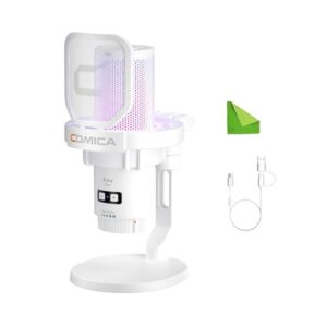 comica EJoy Uni (D)-White Microphone for Computer and Smartphone
