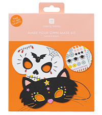 Personalised Halloween Mask Kit Cat Skull Stickers included
