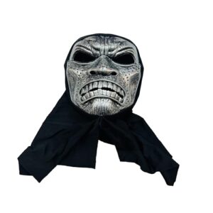 Lizzy Metallic Warrior Adult Face Mask | Spooky Horror Creepy Halloween Face Props for Adult Fancy dress Theme Party Cosplay Costume Accessories