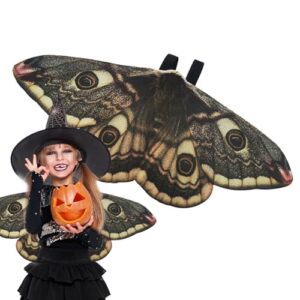 Butterfly Wings Cape - Moth Wings Cosplay | Polyester Kids Party Wings Costume | Breathable Fake Wing Party Favors Wing for Costume | Moth Wings Cloak Costume for Halloween Party and Dance Costumes