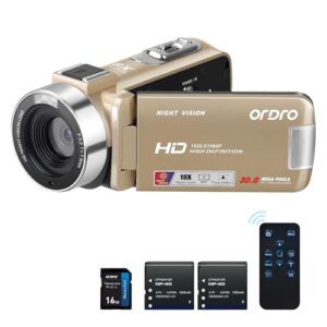 ORDRO B320 1080P Camcorder with 16GB SD Card