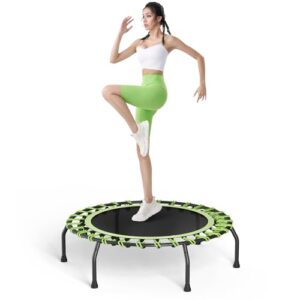 The Fellie Rebounder Trampoline for Adults 40"/48" Mini Trampoline Indoor Outdoor Fitness Trampolines Small Bungee Rebounder for Workout Exercise