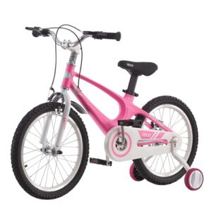 LSBIKE Kids Bike 14 16 18 Inch Magnesium Alloy Boys Girls Children Bicycle with Stabilizers Ages 2-9 Years Blue Pink Bicycle Double Brakes Training Wheel Freestyle Children Bike