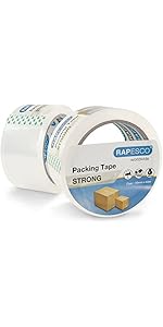 Rapesco 1697 Strong Packing Tape 50mm x 60m, Clear, Pack of 2