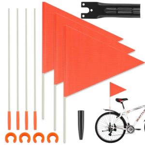 Luckwaii Bike Flag Bike Safety Flag with Fiberglass Pole & Mounting Bracket