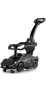 Maxmass 3-in-1 Ride on Push Car, Licensed Lamborghini Toddler Sliding Walker with Removable Guard...