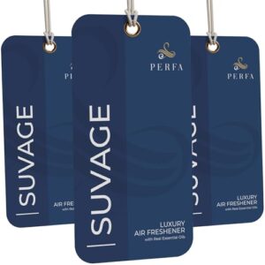 3PCS Suvage Disposable Card Car Air Fresheners for Men | Long Lasting Car Air Freshener with Sauvage Fragrance | Lasts for 2 Weeks | Strong Car Perfume with Odour Eliminating Technology | Dior Suvage