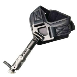 THREE ARCHERS Archery Bow Release Quick Shot Release Magnetic Auto-Trigger Single-jaw Release with Leather Buckle Wrist Strap Compound Bow Release Aid