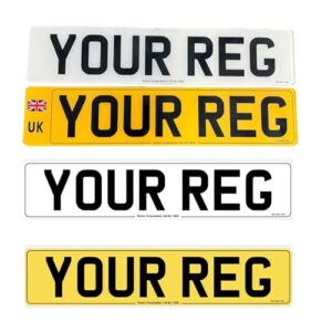 UK Car Number Plate - Front/Rear/Pair Number Plates -Road Legal / MOT Compliant Car Number Plates - Registration Plates For Cars