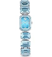 Swarovski Octea Moon Watch, Swiss Made, Moon, Leather Strap, Blue, Blue Finish