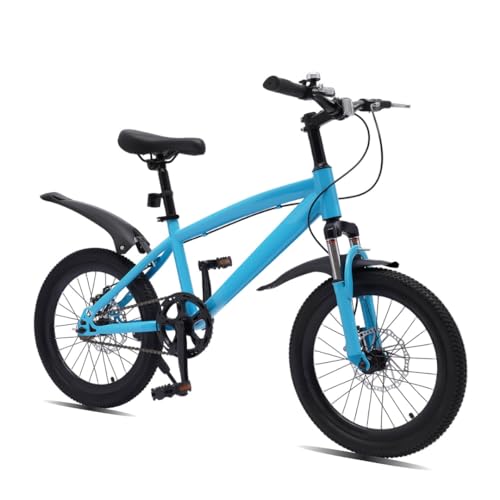 Mermajestic High-carbon Steel Kids Bike 18Inch Youth Bike Shock Absorber Bike Suitable for 9-14 Year Old Boys and Girls Mountain Bikes Pink Blue Bicycle Adjustable Seat Load: About 132.28lbs